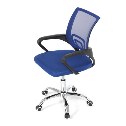Kancelářská židle Autronic potah modrá látka MESH a síťovina MESH, výškově nastavitelná, kovový chromovaný kříž (KA-L103 BLUE) (14)