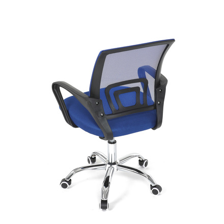 Kancelářská židle Autronic potah modrá látka MESH a síťovina MESH, výškově nastavitelná, kovový chromovaný kříž (KA-L103 BLUE) (17)