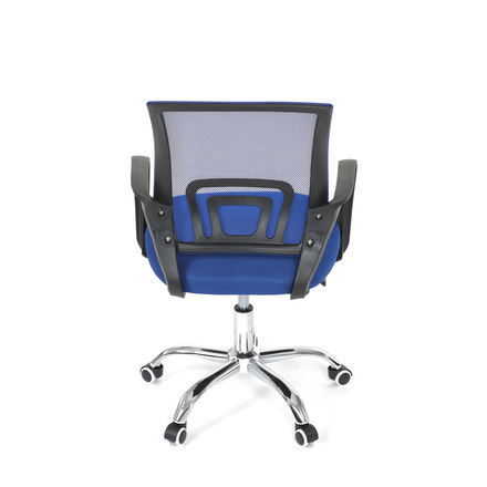 Kancelářská židle Autronic potah modrá látka MESH a síťovina MESH, výškově nastavitelná, kovový chromovaný kříž (KA-L103 BLUE) (18)