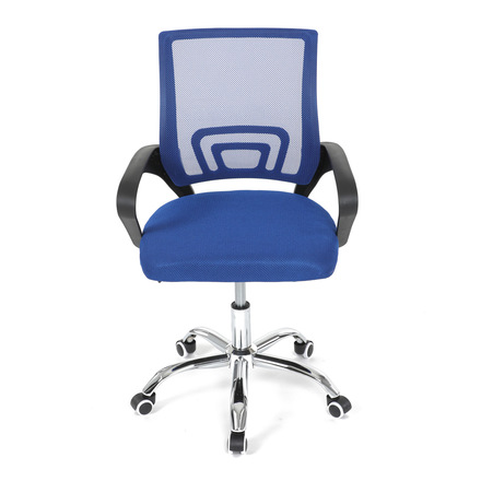 Kancelářská židle Autronic potah modrá látka MESH a síťovina MESH, výškově nastavitelná, kovový chromovaný kříž (KA-L103 BLUE) (24)