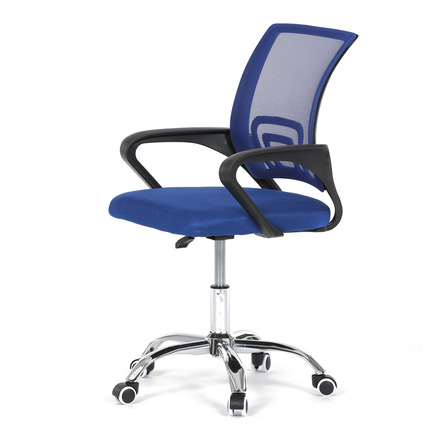 Kancelářská židle Autronic potah modrá látka MESH a síťovina MESH, výškově nastavitelná, kovový chromovaný kříž (KA-L103 BLUE) (3)