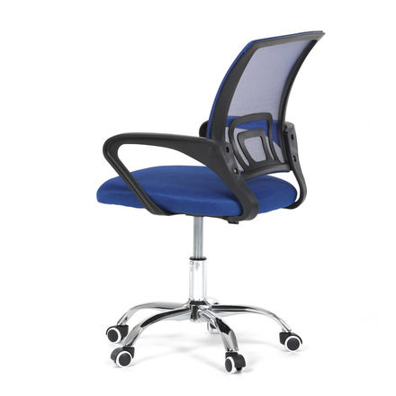 Kancelářská židle Autronic potah modrá látka MESH a síťovina MESH, výškově nastavitelná, kovový chromovaný kříž (KA-L103 BLUE) (5)