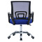 Kancelářská židle Autronic potah modrá látka MESH a síťovina MESH, výškově nastavitelná, kovový chromovaný kříž (KA-L103 BLUE) (5)