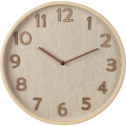 Nástěnné hodiny Segnale KO-HZ1601320 38 cm dekor světlé dřevo