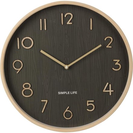 Nástěnné hodiny Segnale KO-HZ1601310 38 cm dekor tmavé dřevo