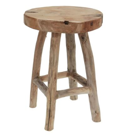 Stolička Homestyling KO-J11300300 dřevěná 42 cm teak