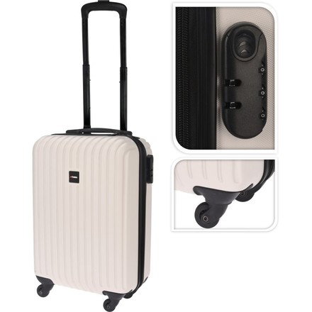 Cestovní kufr Excellent KO-FB5000350 na kolečkách 28 l bílá