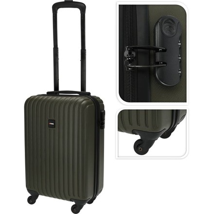 Cestovní kufr Excellent KO-FB5000340 na kolečkách 28 l khaki