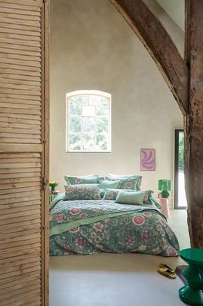 Luxusní povlečení Pip Studio Viva Las Flores Green 140x200 + 70x90, zelené, perkál (3)