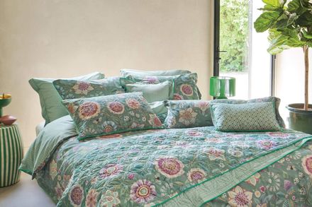 Luxusní povlečení Pip Studio Viva Las Flores Green 140x200 + 70x90, zelené, perkál (1)