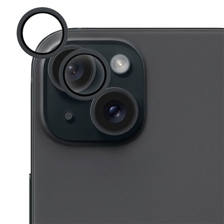 Tvrzené sklo Epico Aluminium Lens Protector na Apple iPhone 15/ 15 Plus - černé