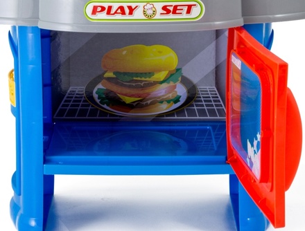 Dětská kuchyňka G21 Kitchen set II. Dětská kuchyňka s příslušenstvím modrá (2)