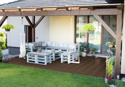 WPC dlaždice G21 WPC dlaždice Palmyra indický teak 2,3x30x30 cm (3)