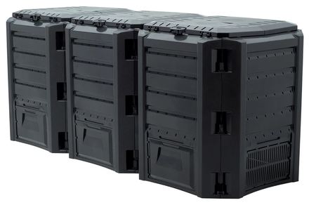 Zahradní kompostér CEV 1200 l COMPOGREEN (3 x 400 l) ČERNÝ