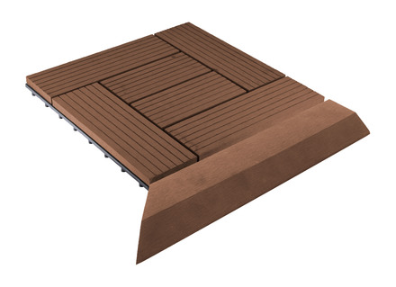 Přechodová lišta pro WPC dlaždice G21 třešeň pro WPC dlaždice, 38,5 x 7,5 cm rohová (levá) (5)