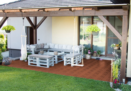 WPC dlaždice G21 Samoa třešeň 2,3 x 30 x 30 cm (5)