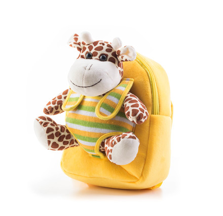 Dětský batoh G21 Batoh s plyšovou žirafou, žlutý