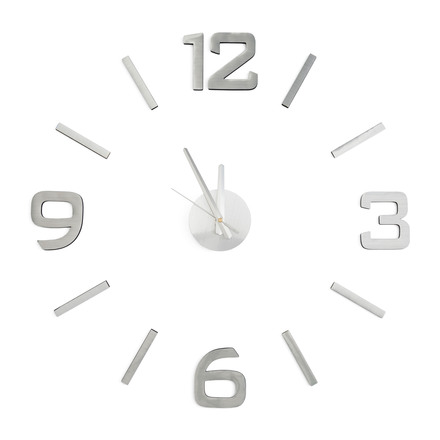 Nalepovací hodiny G21 Classic Style, stříbrné