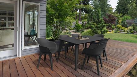 Zahradní stůl Keter Lima grafitový (1)