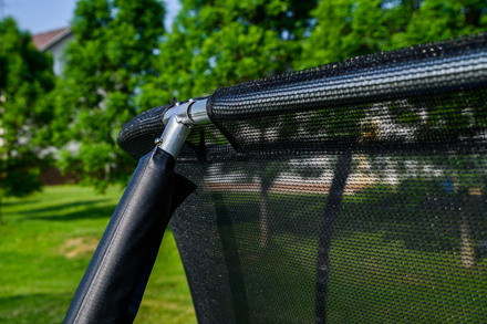 Trampolína G21 SpaceJump, 366 cm, modrá, s ochrannou sítí + schůdky zdarma (4)