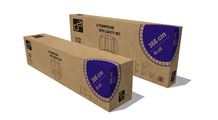 Trampolína G21 SpaceJump, 366 cm, modrá, s ochrannou sítí + schůdky zdarma (9)