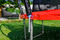 Trampolína G21 SpaceJump, 366 cm, červená, s ochrannou sítí + schůdky zdarma (3)