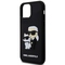 Kryt na mobil Karl Lagerfeld 3D Rubber Karl and Choupette na Apple iPhone 12/ 12 Pro - černý (1)