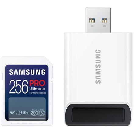 Paměťová karta Samsung SDXC PRO Ultimate 256GB (200R/ 130W) + USB adaptér