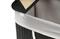 Koš na prádlo G21 150 l s rozdělovači, bambusový černý s bílým košem (7)