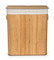 Koš na prádlo G21 105 l s rozdělovačem, bambusový s bílým košem (1)