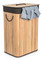 Koš na prádlo G21 72 l, bambusový s hnědým košem (2)