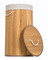 Koš na prádlo G21 55 l, bambusový kulatý s bílým košem (3)