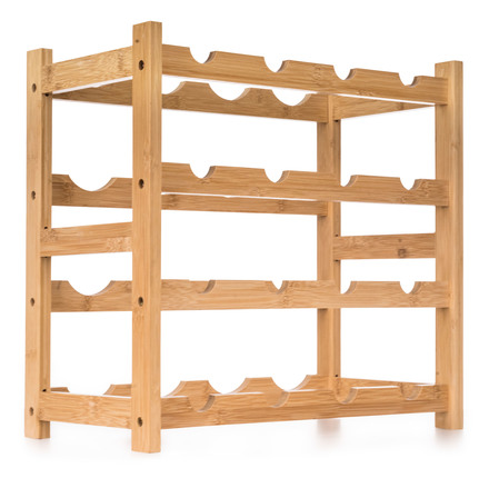 Stojan na víno G21 na 16 lahví, bambusový (2)