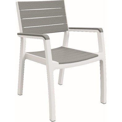 Zahradní židle Keter Harmony bílé / světle šedé