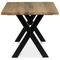 Dřevěný jídelní stůl Autronic Stůl jídelní, 160x90x75 cm, masiv dub, kovové podnoží ve tvaru písmene &amp;quotX&amp;quot , černý lak (DS-X160 DUB) (3)