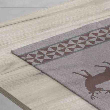 Běhoun na stůl Kela KL-12267 bavlněný Henrik hnědá (1)