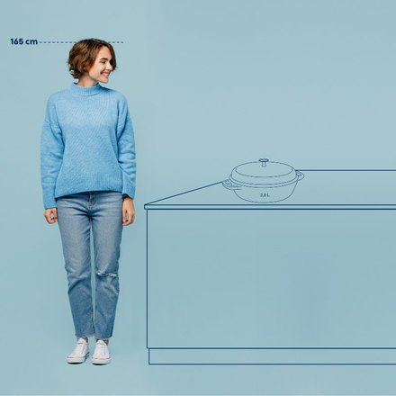 Farmářská pánev Kela KL-12614 Calido litinová světle šedá kulatá 16,0cm 28,0cm 3,8l (2)