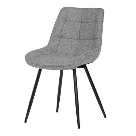 Moderní jídelní židle Autronic Židle jídelní, stříbrná látka, nohy černý kov (CT-395 SIL2)