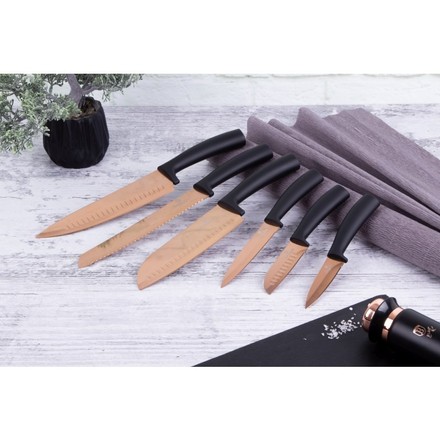 Sada nožů Berlingerhaus BH-2611 s nepřilnavým povrchem 6 ks Rosegold Metallic Line (3)