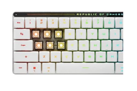Počítačová klávesnice Asus FALCHION RX Low profile (ROG NX Snow) - US - bílá (6)