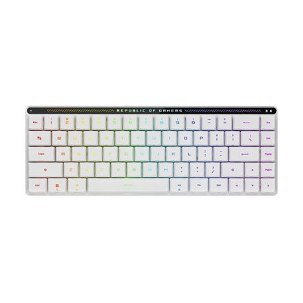 Počítačová klávesnice Asus FALCHION RX Low profile (ROG NX Snow) - US - bílá