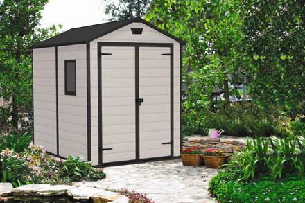 Zahradní domek Keter MANOR 6 x 8 DD béžový, s podlahou (1)