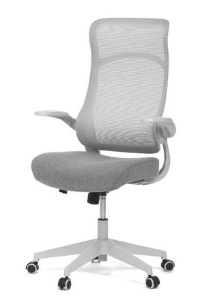 Kancelářská židle Autronic Kancelářská židle, houpací  mech., šedá MESH, plast. Kříž (KA-A182 GREY)