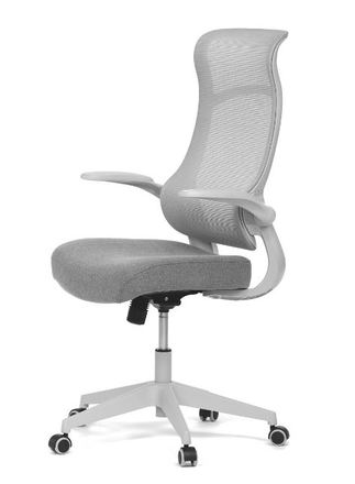 Kancelářská židle Autronic Kancelářská židle, houpací  mech., šedá MESH, plast. Kříž (KA-A182 GREY) (3)