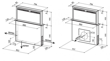 Ostrůvkový odsavač par Faber FABULA BK A90 RB bez motoru (7)