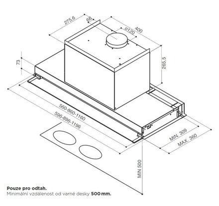 Vestavný odsavač par Faber ILMA TOUCH X/WH A90 (3)