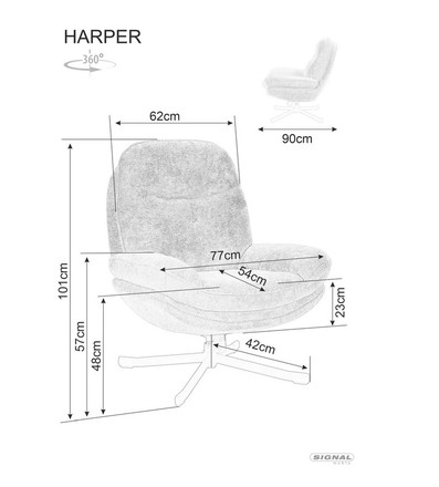 Křeslo Signal HARPER zelené typ 238 (4)