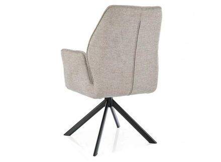 Moderní jídelní židle Signal HUGO BREGO černá podnož/béžová typ. 31 (1)