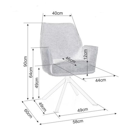 Moderní jídelní židle Signal HUGO BREGO černá podnož/šedá typ. 07 (1)