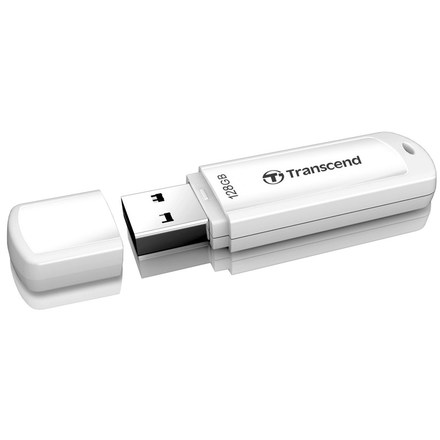 USB Flash disk Transcend JetFlash 730 128 GB USB 3.1 Gen 1 - bílý
